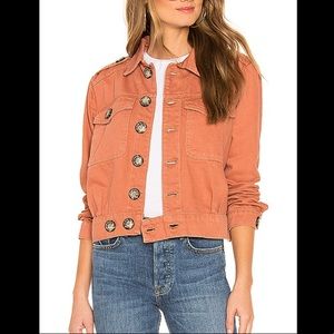 Free People Denim Slouchy Eisenhower Jacket